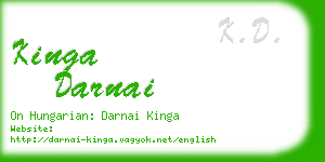 kinga darnai business card